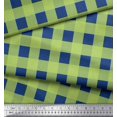 thumbnail image 2 of Soimoi Green Cotton Duck Fabric Check & Dots Printed Craft Fabric by the Yard 44 Inch Wide, 2 of 3