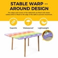 thumbnail image 4 of Easter Table Cloths for 4 Foot Rectangle Tables, Spring Rabbit Silhouette Colorful Rainbow Graffiti Patio Waterproof Elastic Fitted Tablecloths, Washable Rectangular Table Cover for Camping, 4 of 8