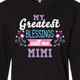 thumbnail image 4 of Inktastic My Greatest Blessings Call Me Mimi with Flowers Long Sleeve T-Shirt, 4 of 5