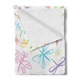 thumbnail image 2 of Dragonfly Soft Flannel Fleece Throw Blanket, Insects Winged Freedom Colorful Animal Childish Illustration, Cozy Plush for Indoor and Outdoor Use, 60" x 80", Multicolor, by Ambesonne, 2 of 5