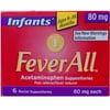 Feverall Acetaminophen 80 Mg Suppository, Infants - 6 Ea, 3 Pack