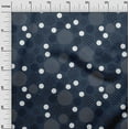 thumbnail image 2 of oneOone Cotton Jersey Blue Fabric Geometric & Polka Sewing Fabric By The Yard Printed Diy Clothing Sewing Supplies 58 Inch Wide, 2 of 4