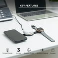 thumbnail image 3 of Merkury Innovations 3-in-1 Wireless Charging Station, Fast Magnetic Charger for iPhone, AirPods & Apple Watch, Portable Design, 3 of 9