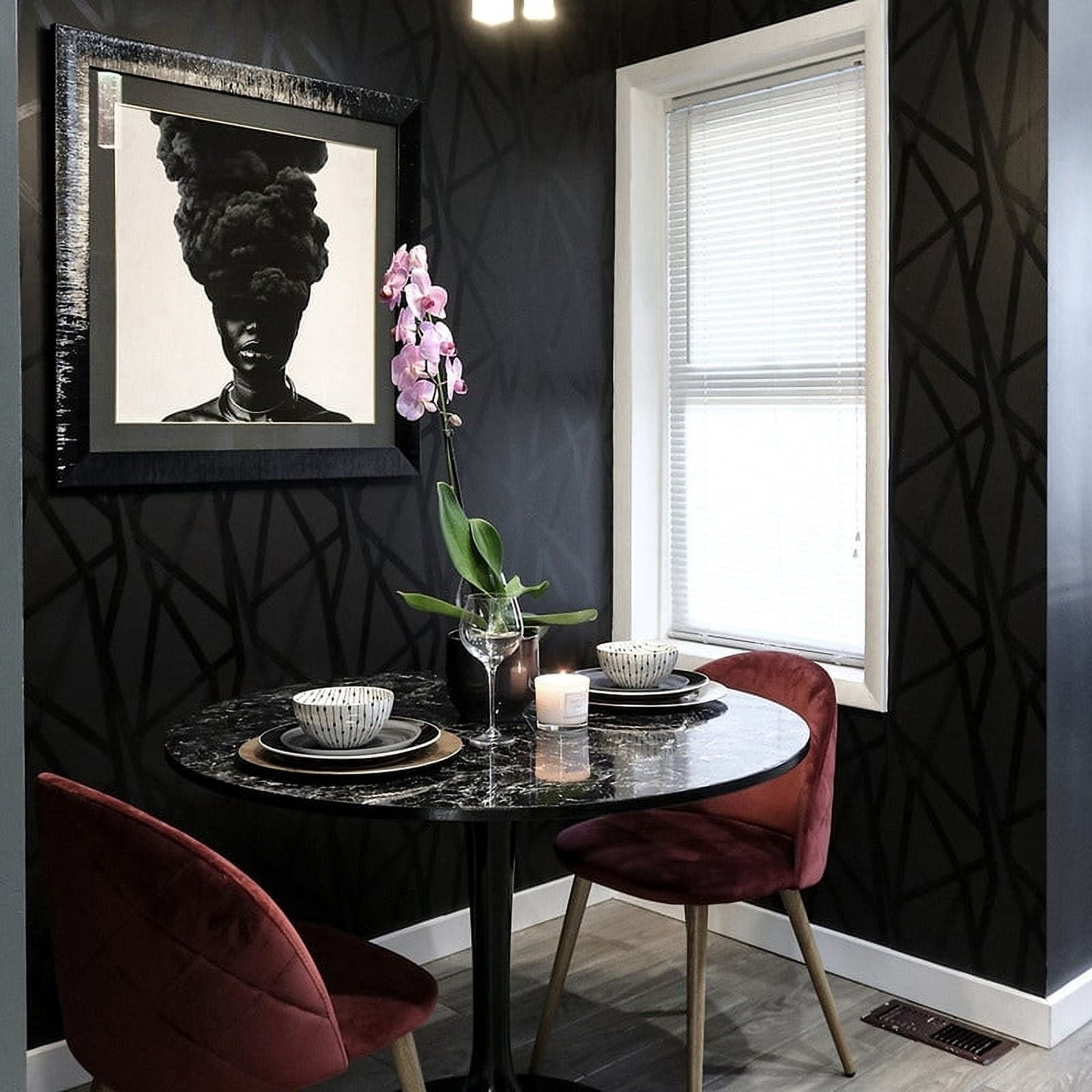 Tempaper x Genevieve Gorder Metallic Bronze Intersections Peel and Stick Wallpaper, 20.5" x 16.5'