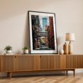 thumbnail image 2 of Staple Street Skybridge 02 - Manhattan New York Photography City Architecture Bridge Street Photography Skyline Vintage Black Framed Wall Art Print 6 x 8 inches, 2 of 8