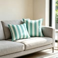 thumbnail image 6 of Dongrere Striped Outdoor Throw Pillow Cover, Weather Resistant Decorative Cushion Cover, Decorative Cushion for Garden Patio, 17.7 Inch, Blue, 6 of 9
