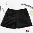thumbnail image 5 of ALLLIST Shorts Pajamas Women Black Silk Bottoms Cozy Plain Home Clothes Womens Loungewear, 5 of 6
