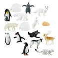 thumbnail image 2 of 16 Pieces Lifelike Arctic Animal Includes Arctic Reindeer, Penguins, Bear, Arctic , Igloo Figure Toy for Birthday, 2 of 8
