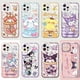 thumbnail image 2 of Bonita funda de teléfono Sanrio Kuromi Cinnamoroll para IPhone 15 Pro Max 14 11 12 13 Mini XR XS 7 8 6 6S Plus SE 2020 2022, cubierta transparente, 2 of 5