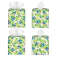thumbnail image 2 of Funda para caja de pañuelos de cuero con puntadas cuadradas, soporte para papel de seda con cinturón inferior, funda estética para papel facial con forma de cubo, decoración moderna para baño y, 2 of 8
