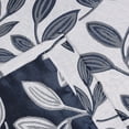 thumbnail image 5 of Superior Blackout Leaves Curtains Set of 2, Light Filtering Grommet Curtain Panel Set, White-Navy, 46"W x 63"L, 5 of 11