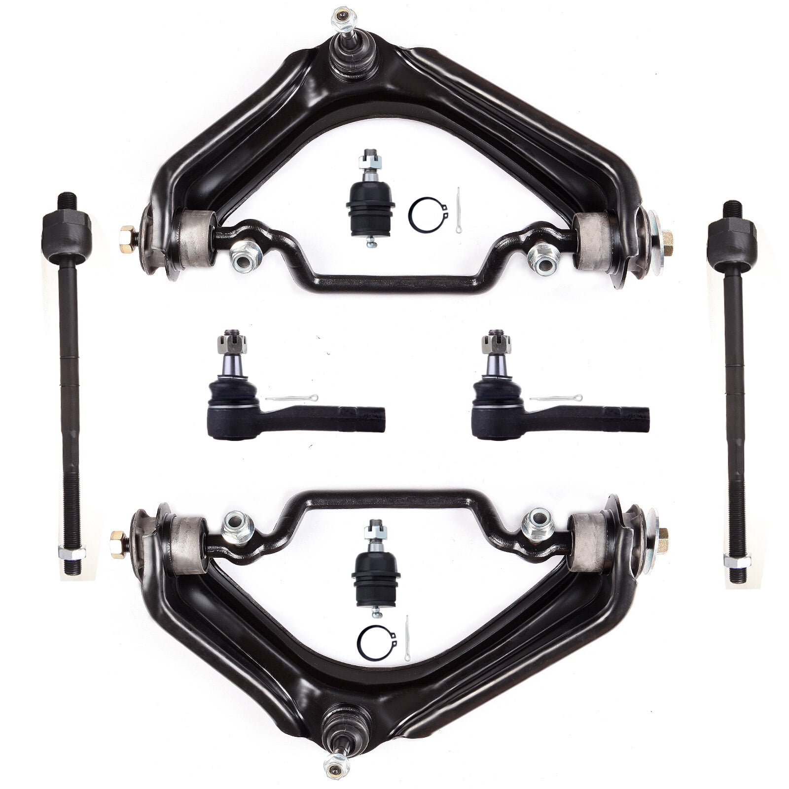 ECCPP - 8PCS Front Suspension Kit For 2003-2005 For Ford Explorer 2002 2004-2005 For Mercury Mountaineer Upper Control Arm And Ball Joint Outer Tie Rod End Inner Tie Rod End Lower Ball Joint