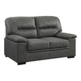 thumbnail image 4 of Lexicon Michigan Microfiber 2-Piece Upholstered Sofa Set in Dark Gray, 4 of 10