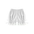 thumbnail image 3 of Sholeno Kids Girls Ruffle Lace Bowknot Dance Shorts Pumpkin Bloomers Pettipant Security Short White 170, 3 of 5