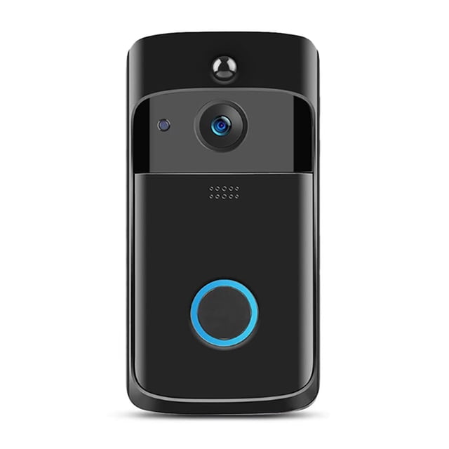 Timbre de Video Wifi Inteligente Timbre de Intercomunicador de Video Inalámbrico MABOTO Negro