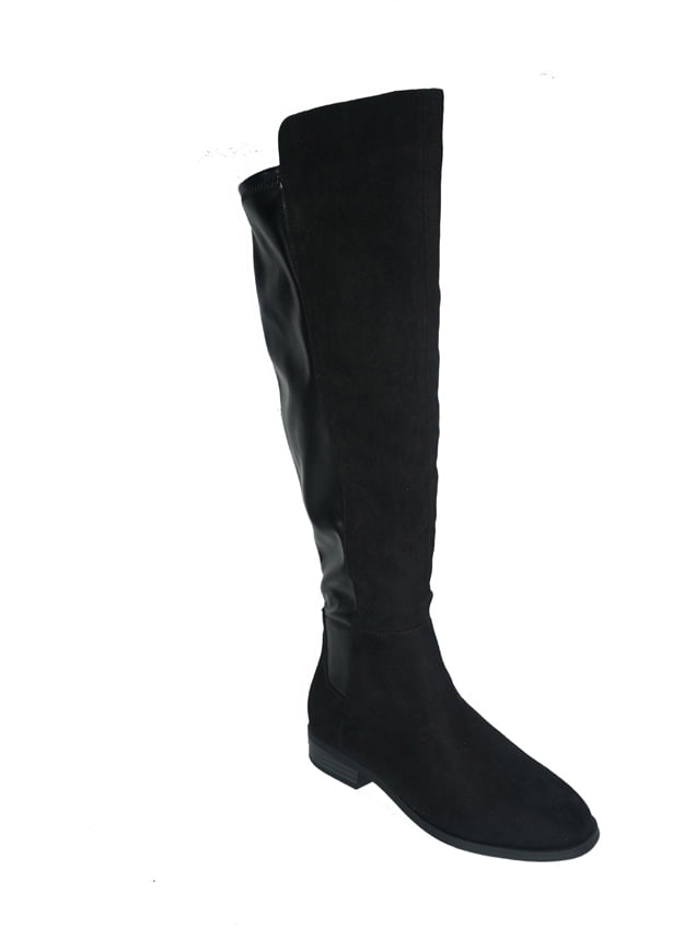 stay real Girls Side Zipper Knee High Flat Riding Boots Shoes Toddler//Little Kid//Big Kid