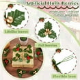 thumbnail image 4 of Scheam 40 Pcs Artificial Berry Picks and Leaves Christmas Fake Holly Branches Faux Flowers Plants Christmas Ornaments Set Vase Fillers for Xmas Tree Wreath Craft (Red+Gold), 4 of 7
