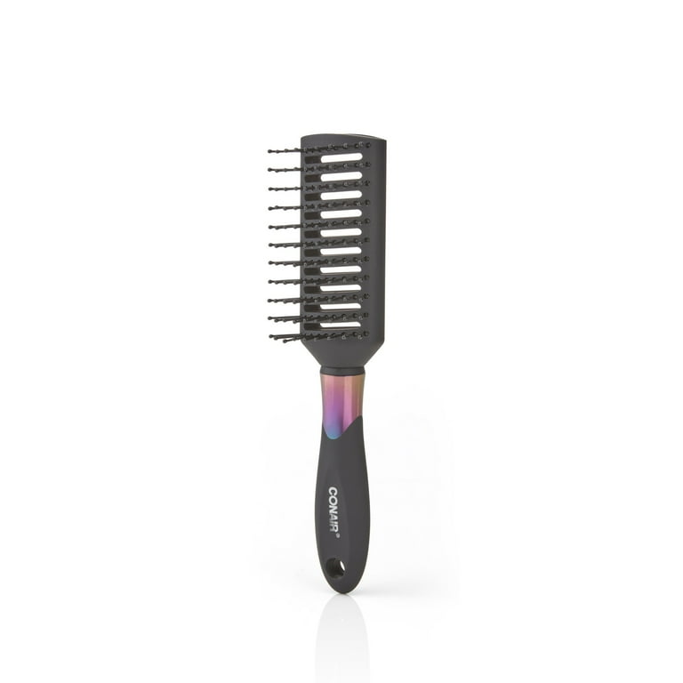 Conair Velvet Touch Vented Hairbrush with Nylon Bristles and Soft Touch Handle Colors Vary