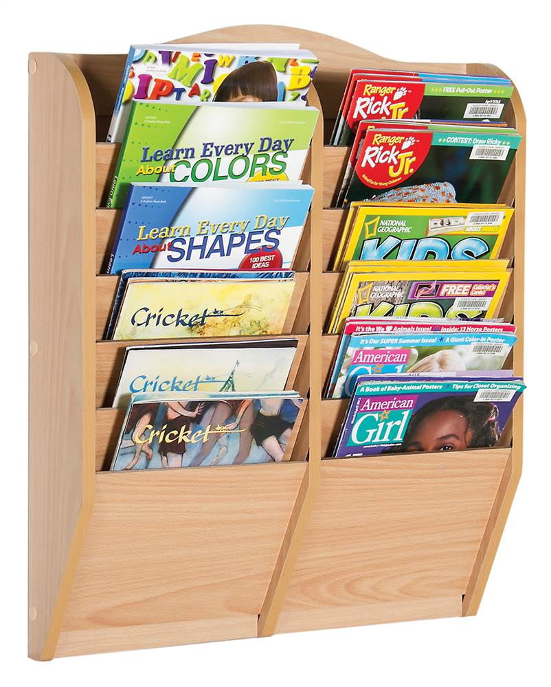 walmart wood rack on 12 Section Magazine Rack Walmart Com Walmart Com