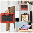 thumbnail image 6 of for Samsung Galaxy Tab S10 Plus/S9 FE+/S9+ Case 12.4 inch, 360 Rotating Shockproof Cover with Stand, Handle, Shoulder Strap (SM-X820/X810/X610), Red, 6 of 7