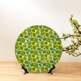 thumbnail image 6 of Daiia Kiwi Fruits Summer Printed Pattern Ceramic Plate Dinner Plates Bone China Decorative Plates with Display Stand Art Ceramic Ornaments for Wall Hanging Decoration-8in, 6 of 6