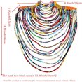 thumbnail image 4 of XIAOHUAGUA African Women Handmade Necklaces Ankara Kente Necklace Long Multi Strand African Wax Collar, 4 of 5