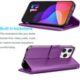 thumbnail image 5 of Tiflook For iPhone 13 Pro (6.1 inch) 2021 Wallet Case, Luxury PU Leather ID Cash Credit Card Holder Slots [Kickstand Feature] [Wrist Strap] Carrying Flip Cover [Purple], 5 of 7