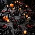 thumbnail image 4 of Aurorax Halloween Decorations Outdoor,Halloween Black Rose Vines IP65 Artificial Realistic Posable Fall Decorations for Home Outdoor Black, 4 of 6