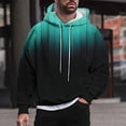 thumbnail image 2 of ZCFZJW Mens Fashion Color Block Hoodie Tops Lightweight Casual Drawstring Long Sleeve Hooded Pullover Sweatshirts Loose Regular Fit Drawstring Outwear Coat with Pockets Light Blue XXL, 2 of 7
