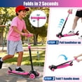 thumbnail image 2 of AEASKIEY Children's Scooter, Foldable Three Wheel Lean-to-Steer Scooter for Kids Ages 6-10, Heavy Duty Toddler Scooter, 3 Wheeled Scooter for Ages 6, Pink, 2 of 9