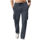 thumbnail image 1 of Pantalones largos para hombre, lisos, a la moda, informales, con múltiples bolsillos, cintura elástica, pantalones largos, pantalones de algodón para hombre, 1 of 7