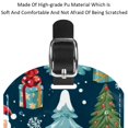 thumbnail image 4 of Square 2Pack PU Leather Merry Chrismas Cruise Luggage Tag with Privacy Cover and Name ID Tag for Travel Handbags Backpacks Luggage Tags, 4 of 6