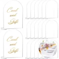 thumbnail image 2 of 5Pcs Diy Blank Acrylic Arch Table Sign With Stand Guest Name Tag Round Top Sign, 2 of 6