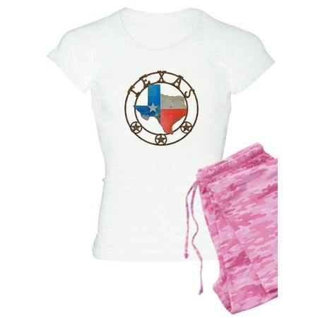 

CafePress - Texas Wrought Iron Barn Art Pajamas - Women s Light Pajamas
