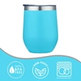thumbnail image 2 of ImpecGear Tumbler for Coffee, Tea & Drinks 12oz, 100% BPA 18/8 Free Stainless-Steel Travel Tumbler, Double Wall Insulation Hot & Cold Travel Mug with Leak-Proof Lid with Mouth Tip (Color), 2 of 14