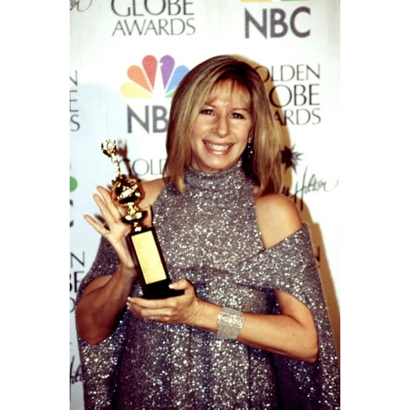 Barbra Streisand With Her Golden Globe Award, January, 2000 Celebrity (16 x 20)