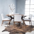 thumbnail image 6 of GDF Studio Hampton Mid Century Modern Fabric Upholstered 5 Piece Dining Set, Light Beige and Walnut, 6 of 6
