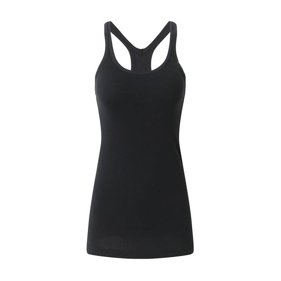 Women Tank Tops Ribbed Workout Tank Tops For Women With Built In Bra Tight Racerback Scoop Neck Top Womens Tops