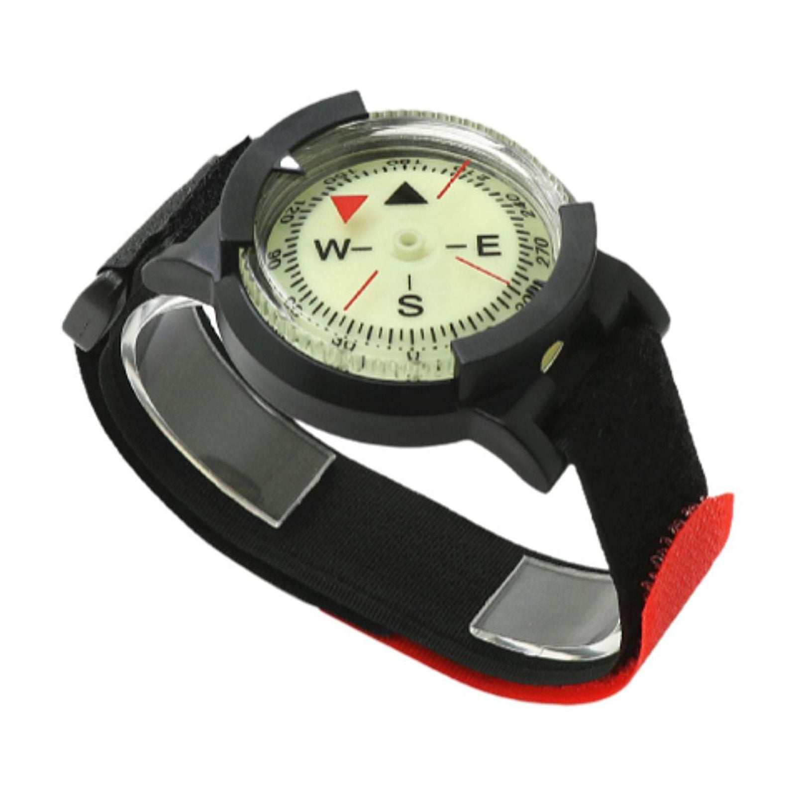figatia Scuba Diving Compass Scuba Compass Waterproof Thck Shell Compact Outdoor Camping Compass Wrist Compass for Survival Emergency