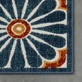 thumbnail image 4 of Well Woven Dorado Seri Modern Geometric Blue Indoor/ Outdoor High-Low Pile 6'7" x 9'6" Area Rug, 4 of 6