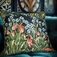 thumbnail image 4 of STPgoods Tulips William Morris Tapestry Throw Pillow with Insert 18x18" (45x45 cm) Decorative Couch and Sofa Cushion for Living Room Bedroom Square Pillowcase, 4 of 9