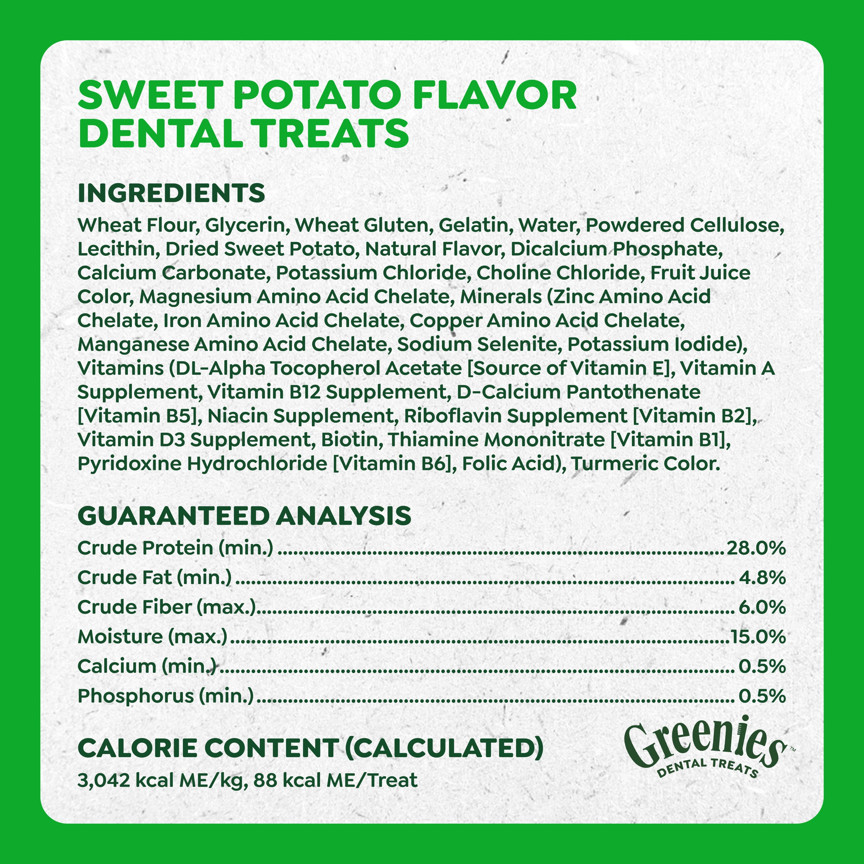 Greenies Sweet Potato Flavor Adult Natural Dental Dog Treats Regular Size, 36 oz Pack (36 Count)