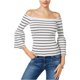 thumbnail image 2 of GUESS Blusa campesina Ines para mujer, gris, pequeña Guess Campesino, 2 of 2