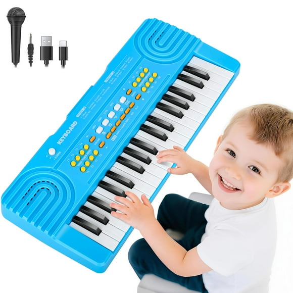 Teclado Eléctrico Drmukie de 37 Teclas con Micrófono para Niños