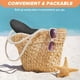 thumbnail image 4 of Sombrero de paja plegable de verano para mujer, con circunferencia de 56 a 58 cm, protector solar, sombrero para el sol, sombrero de copa plana, sombrero para el sol para playa al aire libre, 4 of 5