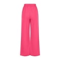 thumbnail image 6 of Women's Wide Leg Sports Pants Baggy Comfortable Home Pants Casual Solid Color Long Pants Sweatpants Hot Pink S, 6 of 6
