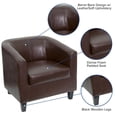 thumbnail image 2 of Chaise longue en cuir brun, 2 of 9
