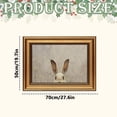 thumbnail image 2 of Neutral Vintage Rabbit Canvas Wall Art with Gold Frame - Rustic Easter Bunny Painting, Farmhouse Country Framed Artwork, Cute Whimsical Wall Decor for Bedroom, Nursery, Living Room, Bathroom, 2 of 8