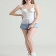 thumbnail image 4 of Women Padded Bra Spaghetti Strap V Neck Vest Cami Tank Tops Shirt Blouse, 4 of 5