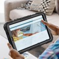 thumbnail image 3 of KOMI Compatible with Galaxy Tab A 8.4" (2020), Built in Screen Protector, Shockproof Heavy Duty Protective Rugged Cover with Shoulder Strap, Hand Strap, Pencil Holder Black, 3 of 5